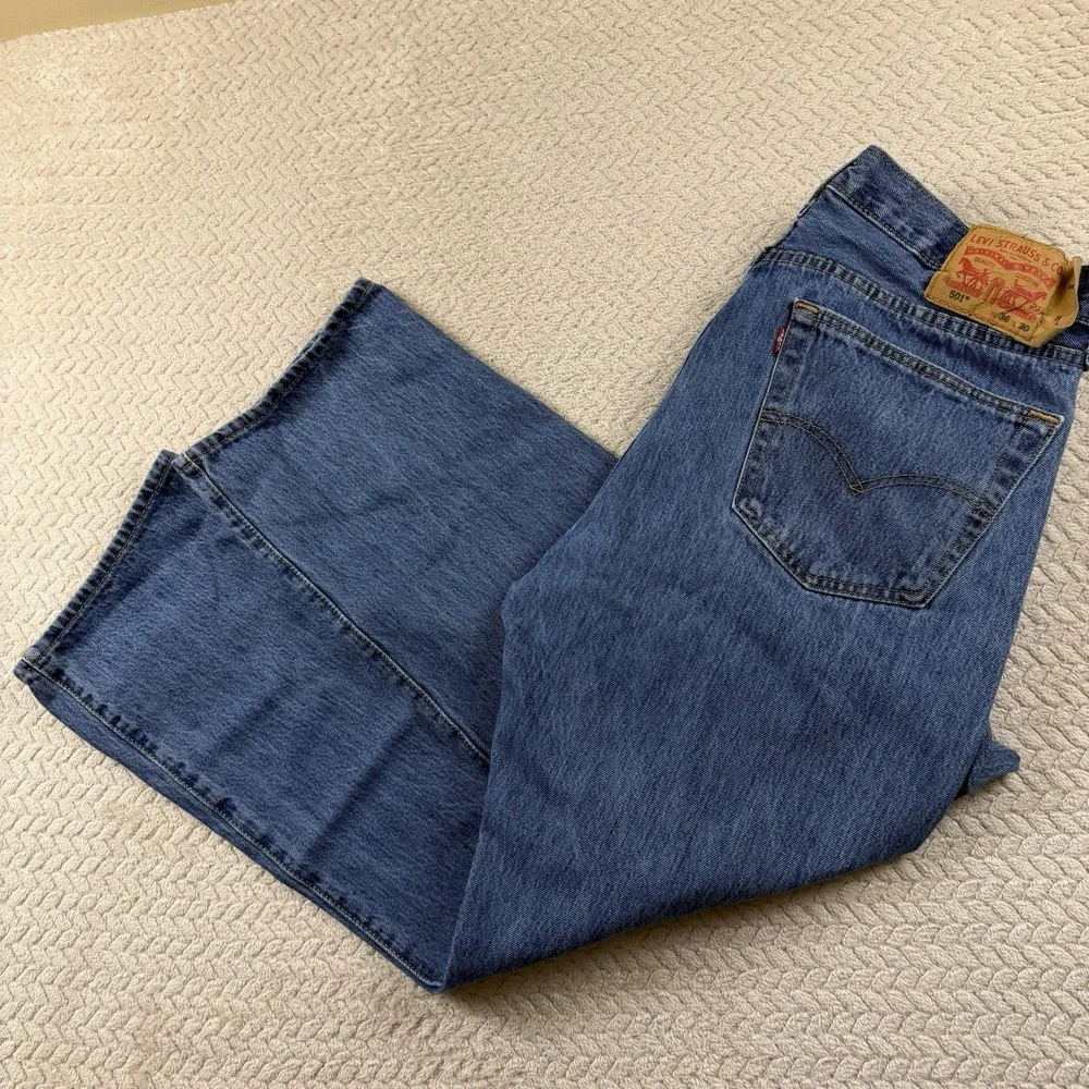Levi's‎ 501 xx Button Fly Jeans Men's 36x30 Blue Original Fit Straight Leg Rodeo